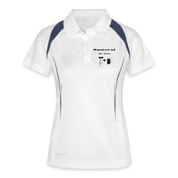 Maître de la bière - Polo respirant Femme - blanc/marine - Devant