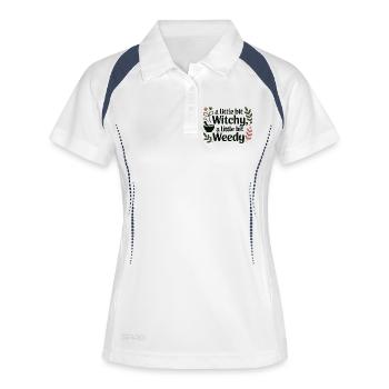 Clinique professionnelle Herbaliste Sorcière Désherbante - Polo respirant Femme - blanc/marine - Devant