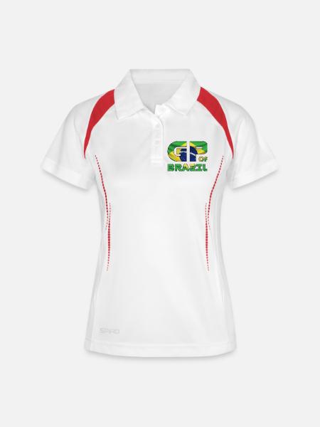 brazil_gp - Women's Polo breathable - white/navy