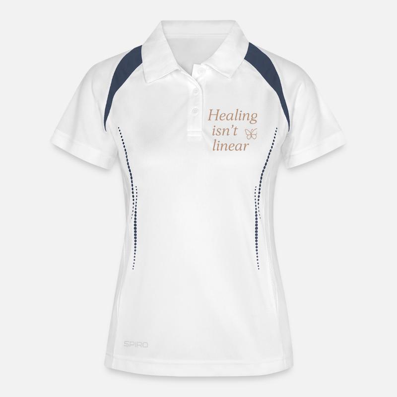 Healing Isn't Linear Butterfly - Women's Polo breathable - white/navy