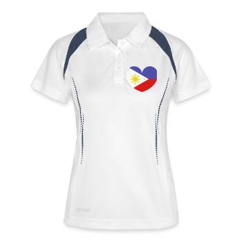 Philippines heart flag - Women's Polo breathable - white/navy - Front