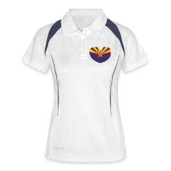Arizona heart flag - Women's Polo breathable - white/navy - Front
