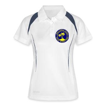 Majorque 2026 - Polo respirant Femme - blanc/marine - Devant