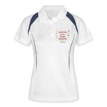 Costume doesn't matter. Level important. – Carnival Party Shirt - Women's Polo breathable - white/navy - Front