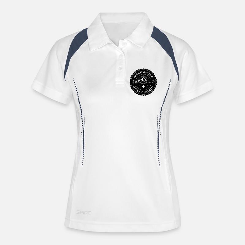 MAKE AROSA GREAT AGAIN - Women's Polo breathable - white/navy