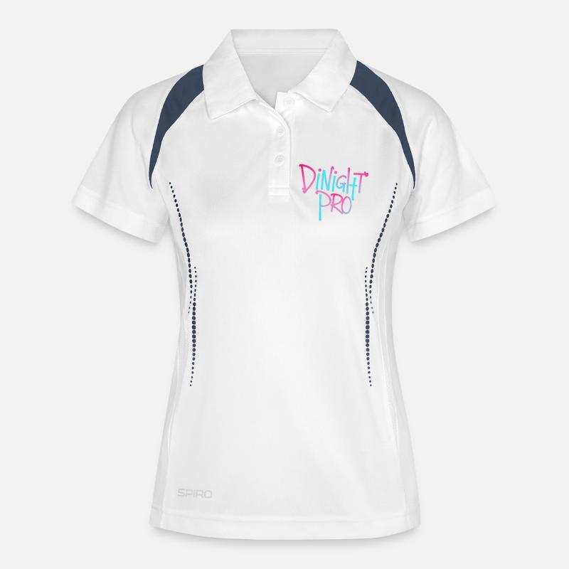 Dinight Pro Neon Gradient - Women's Polo breathable - white/navy