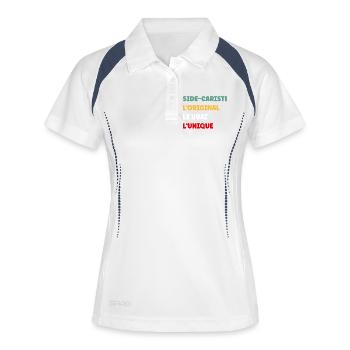 Sidecariste Original Unique - Polo respirant Femme - blanc/marine - Devant
