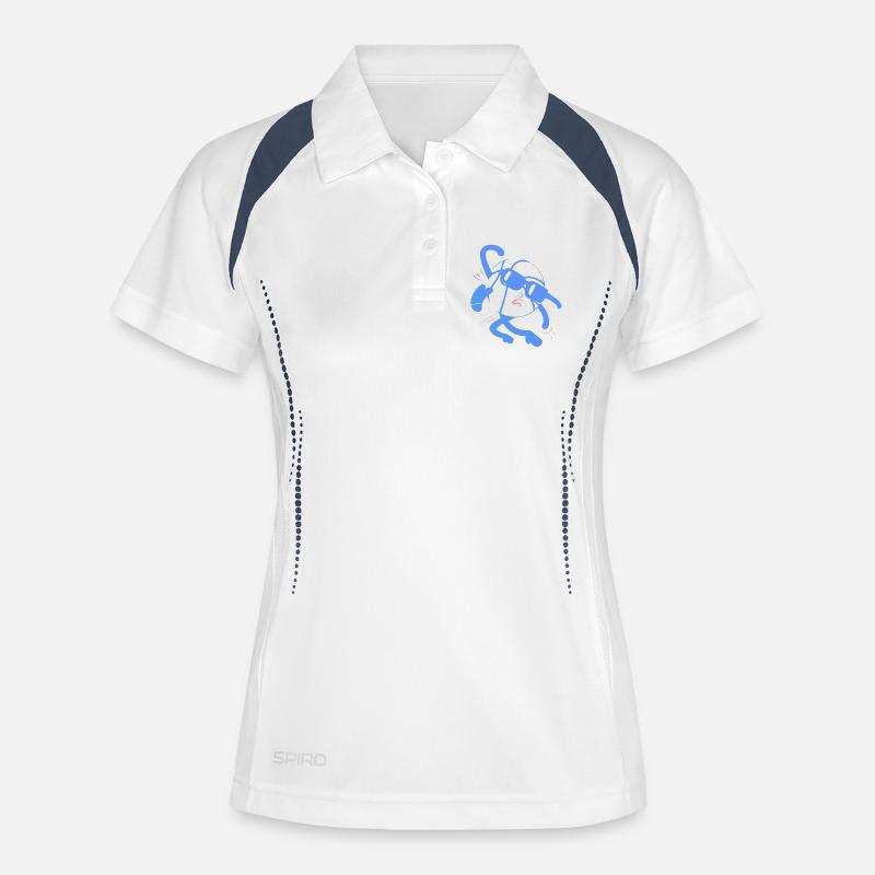 Blue ball - Women's Polo breathable - white/navy