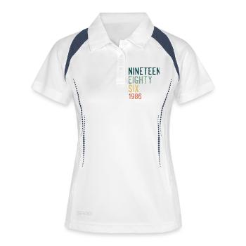 Nineteen Eighty-Six Retro - Women's Polo breathable - white/navy - Front