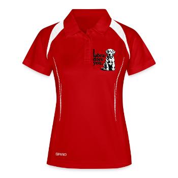 Labrador "I Labra-dore You" love dogs - Women's Polo breathable - white/navy - Front