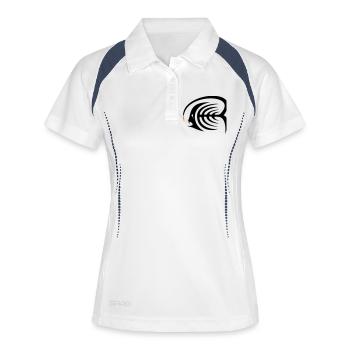 Poisson-grenouille - Polo respirant Femme - blanc/marine - Devant