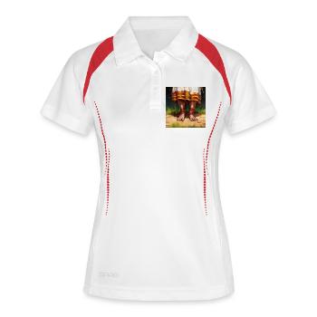 Racines de la Terre - Polo respirant Femme - blanc/marine - Devant