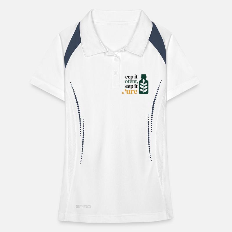Homeopathy Keep It Potent Keep It Pure Profession Women's Polo breathable