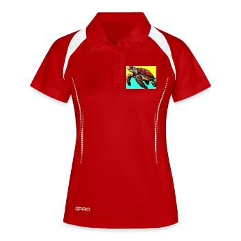 turtle - Women's Polo breathable - white/navy - Front