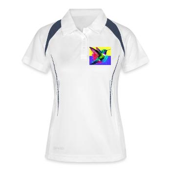 hummingbird - Women's Polo breathable - white/navy - Front