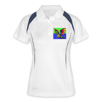 dragon - Women's Polo breathable - white/navy - Front