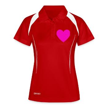 Heart - Women's Polo breathable - white/navy - Front