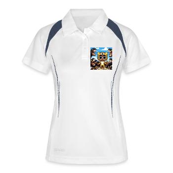 486962267_2627615300923259_2384459571702362892_ - Women's Polo breathable - white/navy - Front