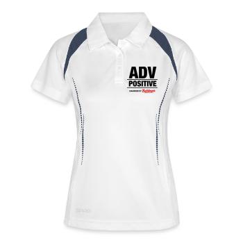 ADV positif - Polo respirant Femme - blanc/marine - Devant