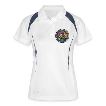 Climbing Adventure Mountains Climbing Wall Motif - Women's Polo breathable - white/navy - Front