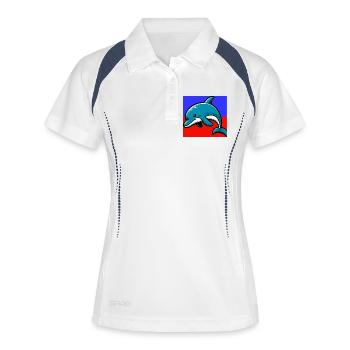 dauphin - Polo respirant Femme - blanc/marine - Devant
