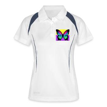 butterfly - Women's Polo breathable - white/navy - Front