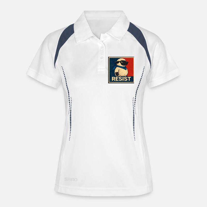 Resistance Lamb Poster - Women's Polo breathable - white/navy