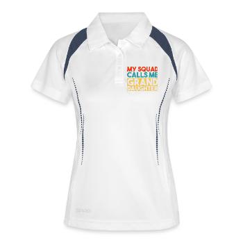 My Squad Calls Me Granddaughter Funny Family - Women's Polo breathable - white/navy - Front