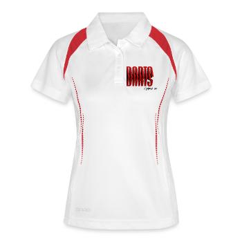DARTS Match lancé - Polo respirant Femme - blanc/marine - Devant