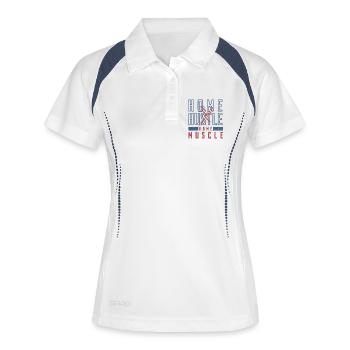 Home Hustle, Home Muscle T-shirt - Women's Polo breathable - white/navy - Front