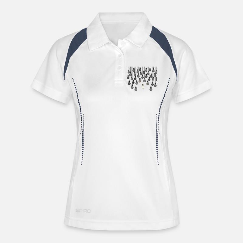 Grey bulb array with unique brightness - Women's Polo breathable - white/navy