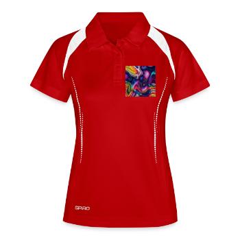 Art Paint - Women's Polo breathable - white/navy - Front