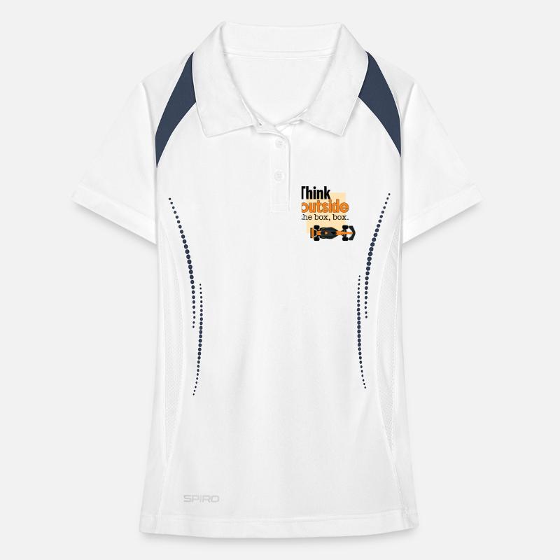 Pensez à la course de Formule Car Out Box Polo respirant Femme