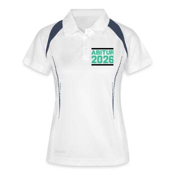 Graduation de l’Abitur 2026 – Arrivée difficile - Polo respirant Femme - blanc/marine - Devant