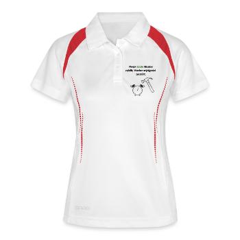 Endliche Rente - Frauen Polo atmungsaktiv - Weiß/Navy - Vorne
