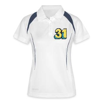 31 Number Colorful - Women's Polo breathable - white/navy - Front