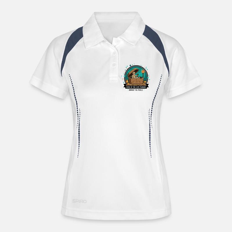 8-Bit Pharaoh's Tomb - Women's Polo breathable - white/navy