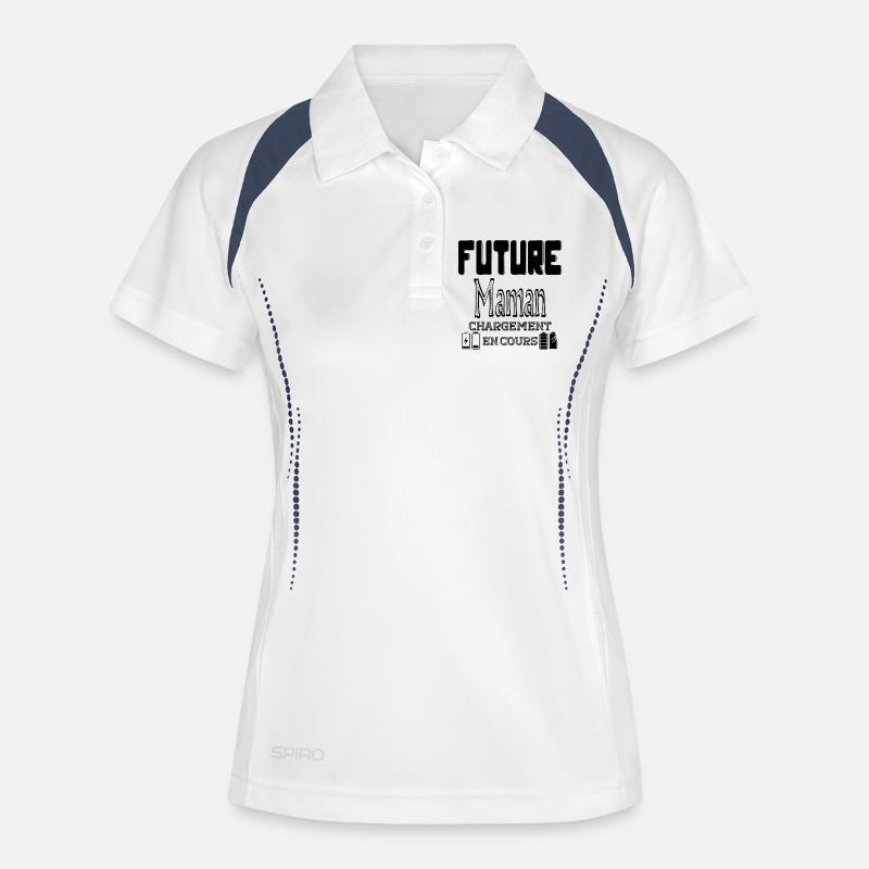 Mom-to-be Loading In Progress - Women's Polo breathable - white/navy