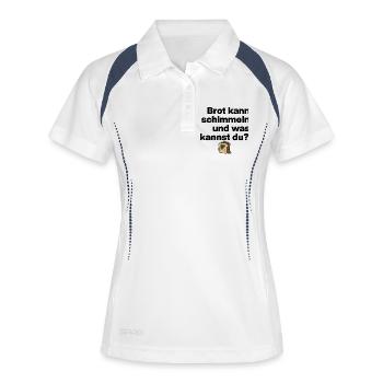 BROT SCHIMMELN UND DU? SARKASMUS GESCHENK WITZIG - Frauen Polo atmungsaktiv - Weiß/Navy - Vorne