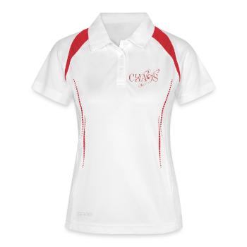 Chaos Lettering Rosé Loops - Polo respirant Femme - blanc/marine - Devant