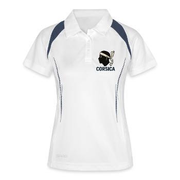 Corsica moderne - Polo respirant Femme - blanc/marine - Devant