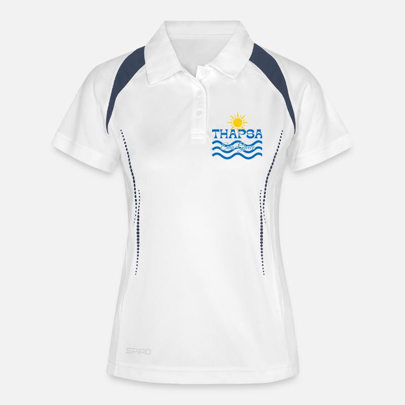 Thapsa Evia Greece Sun Waves - Women's Polo breathable - white/navy