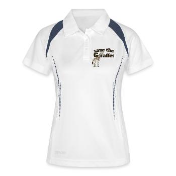 T-shirt Art Giraffe Save the Giraffes - Polo respirant Femme - blanc/marine - Devant