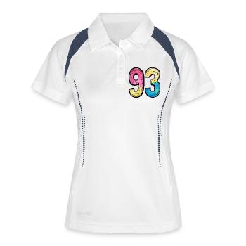 93 Number Colorful - Women's Polo breathable - white/navy - Front