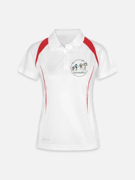 Danseurs - Polo respirant Femme - blanc/marine