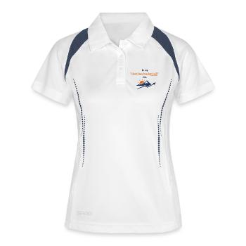 Dans mon époque Je ne sais pas pourquoi mais je vais le faire - Polo respirant Femme - blanc/marine - Devant