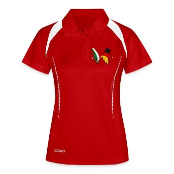 Italy Germany Flag Holding Hands - Women's Polo breathable - white/navy - Front
