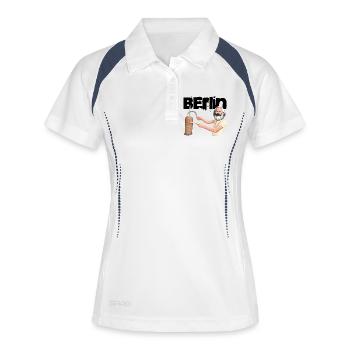 Berlin Döner Marx - Frauen Polo atmungsaktiv - Weiß/Navy - Vorne