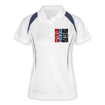 Champion et équipe promue 2026 - Polo respirant Femme - blanc/marine - Devant