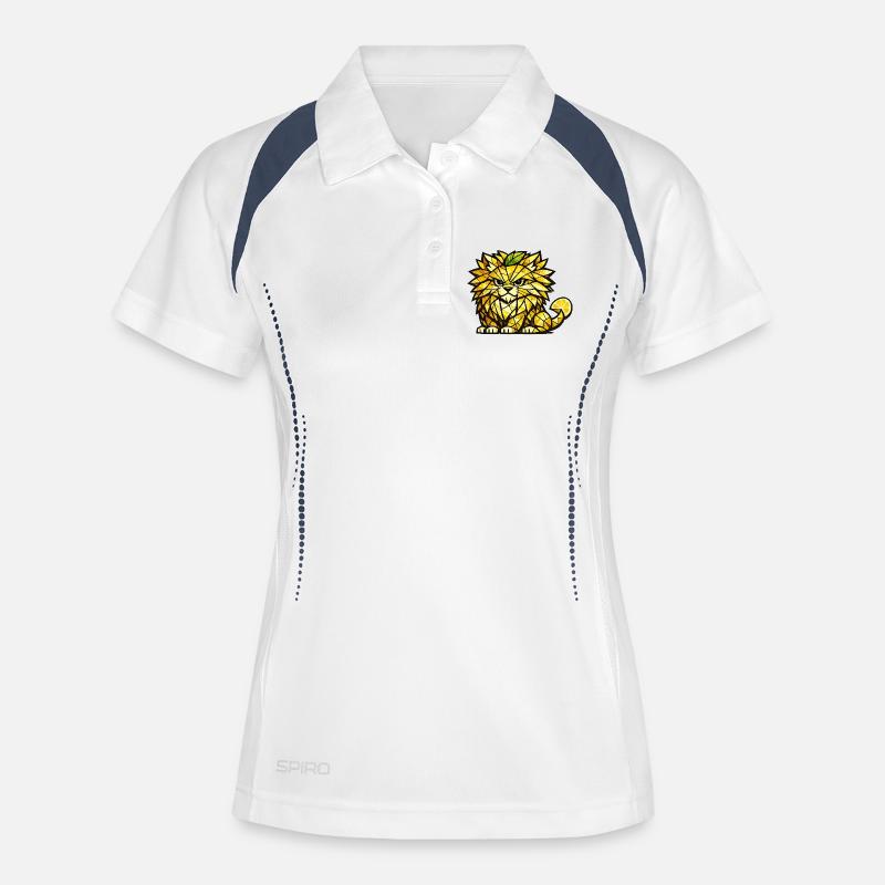Lemon Lion Cubism version - Women's Polo breathable - white/navy